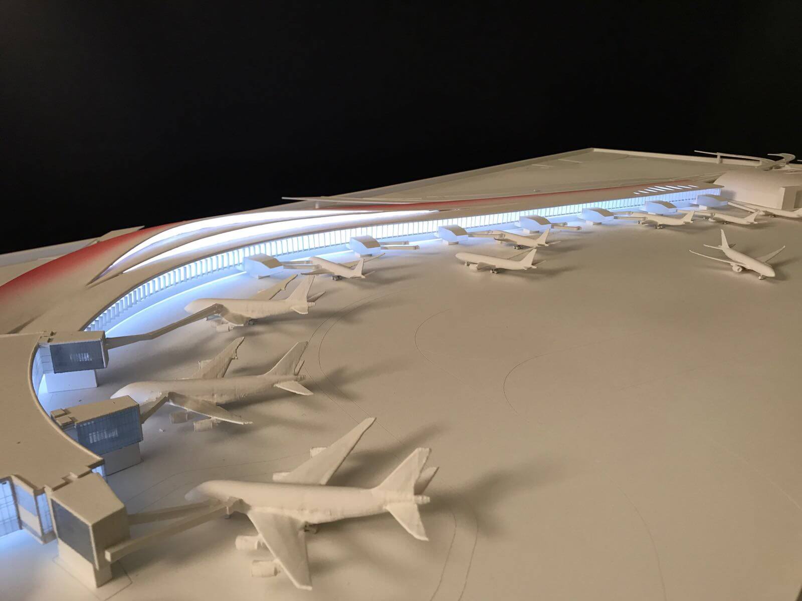 Logan Airport Terminal E expansion | GPI MODELS | Architectural Models | Rendering Services | Topographic Models